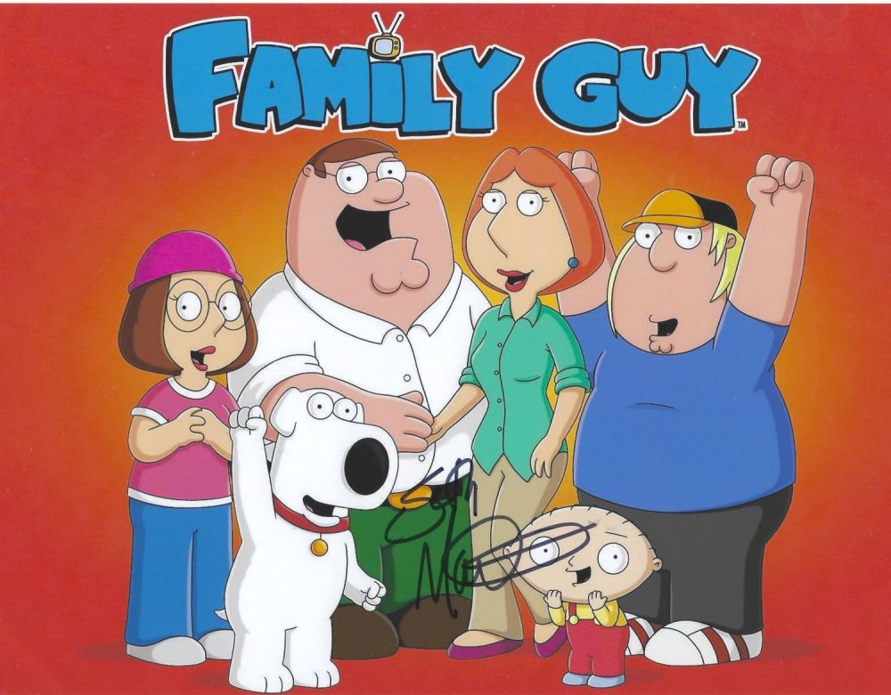 Lot 282: Seth MacFarlane signed 10x8 Family Guy colour photo....
