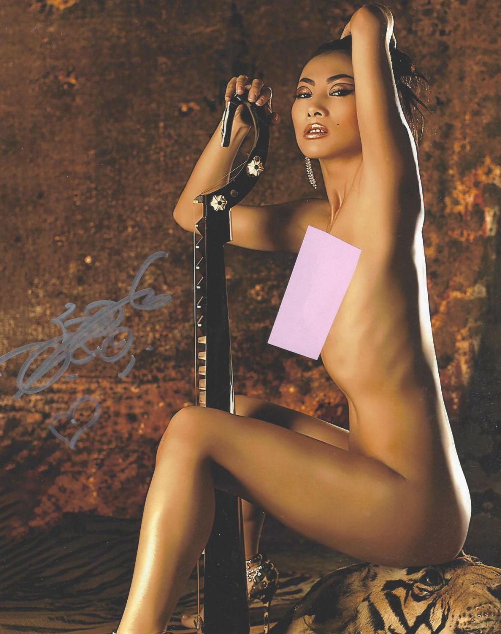 Lot 292: Bai Ling signed 10x8 colour photo. Good condition....