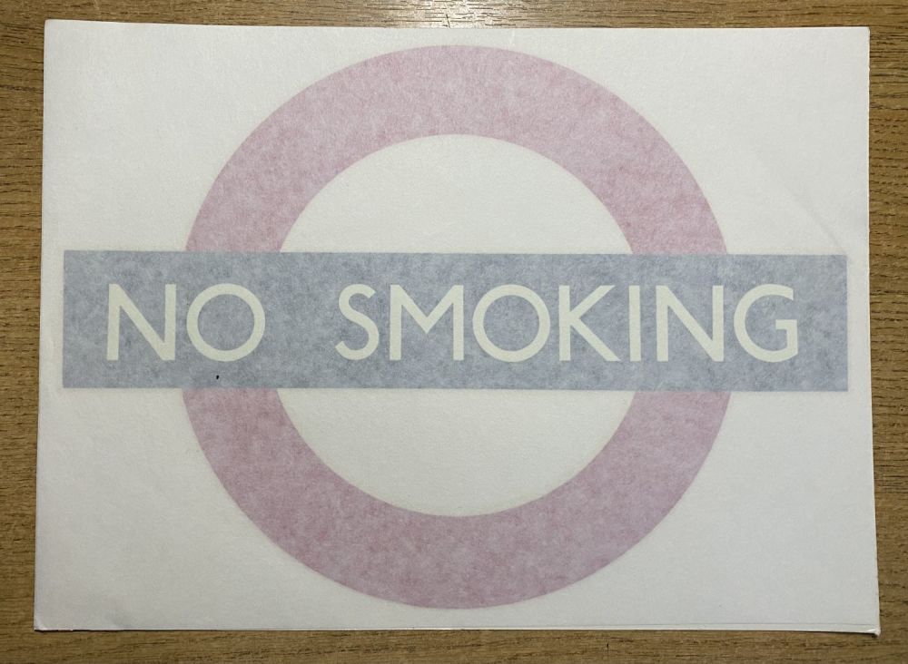 Lot 301: London Underground No Smoking 1970's / 1980's Carriage...