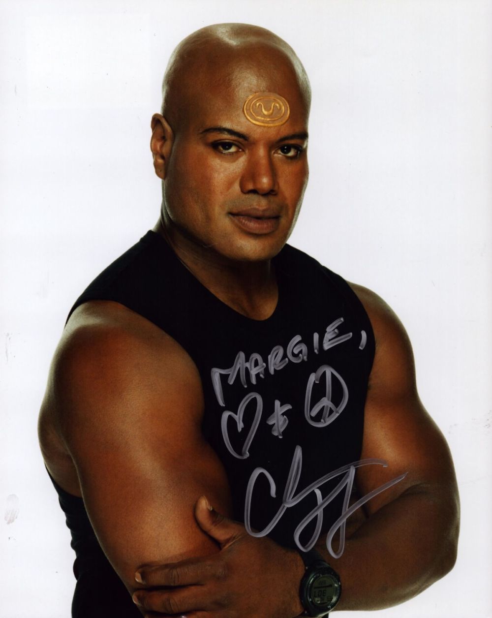 Lot 318: Christopher Judge signed 10x8 Stargate SG1 colour photo....