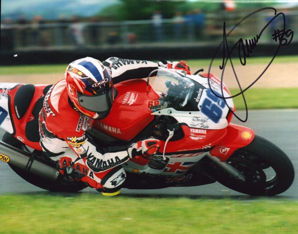 Lot 361: Motorcycle ace Jamie Whitham signed 12 x 8...