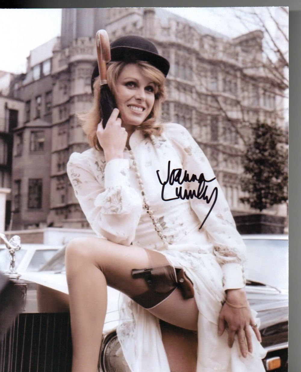 Lot 374: Joanna Lumley signed 18x8 picture. Good condition. All...