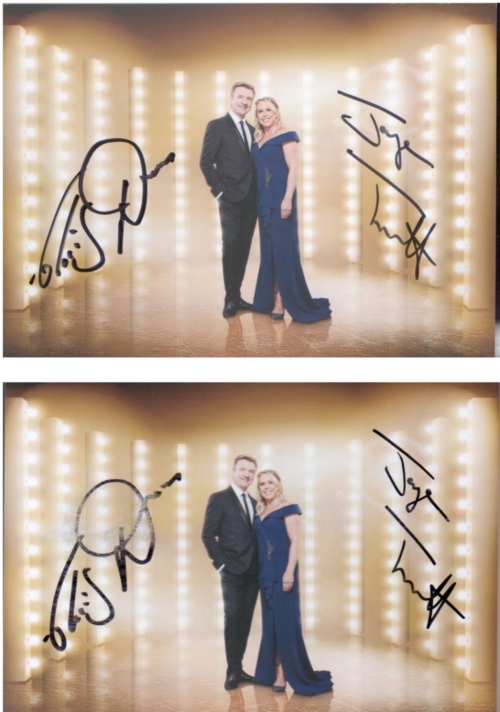 Lot 385: Torvill and Dean signed pair of 7x5 pictures...