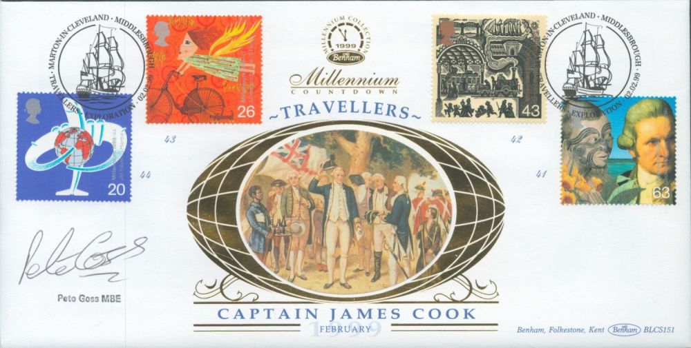 Lot 440: Pete Goss MBE signed Travellers FDC. 2/2/99 Middlesbrough...
