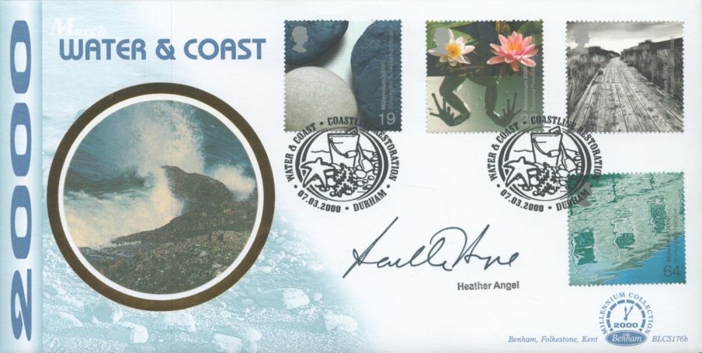 Lot 443: Heather Angel signed Water and Coast FDC. 7/3/00...