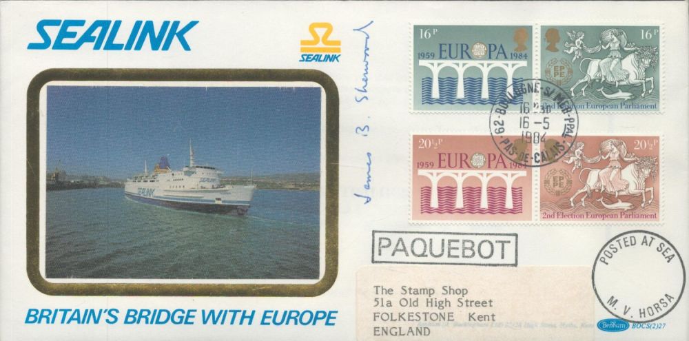 Lot 452: James B Sherwood signed FDC. Good condition. All...