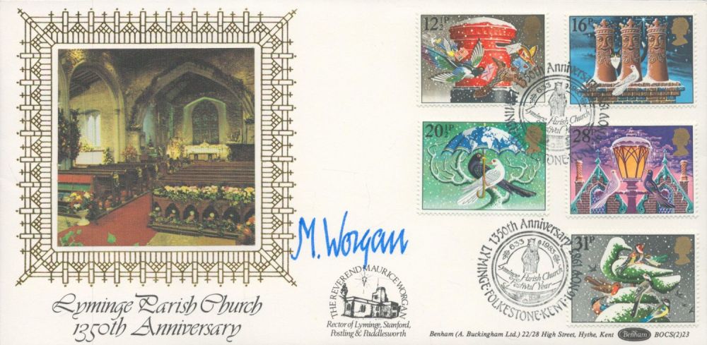 Lot 455: Rev M Worgan signed FDC, Lyminge church priest....