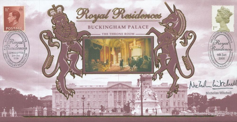 Lot 462: Nicholas Witchell signed Royal Residences FDC. 6/1/00 London...