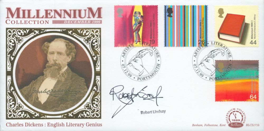 Lot 465: Robert Lindsay signed Artists FDC. 7/12/99 Portsmouth postmark....