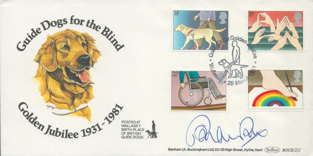 Lot 470: Brian Rix signed Guide Dogs FDC. 25/3/81 Wallasey...