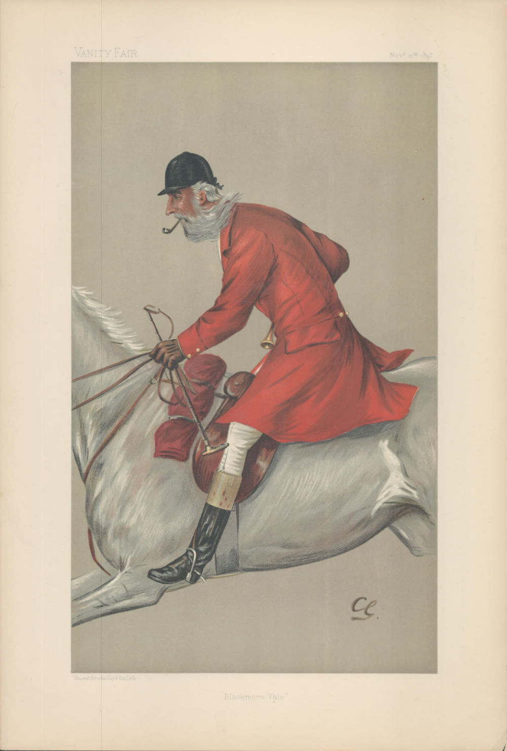 Lot 485: Vanity Fair print. Titled Blackmore Vale. Subject Mr...