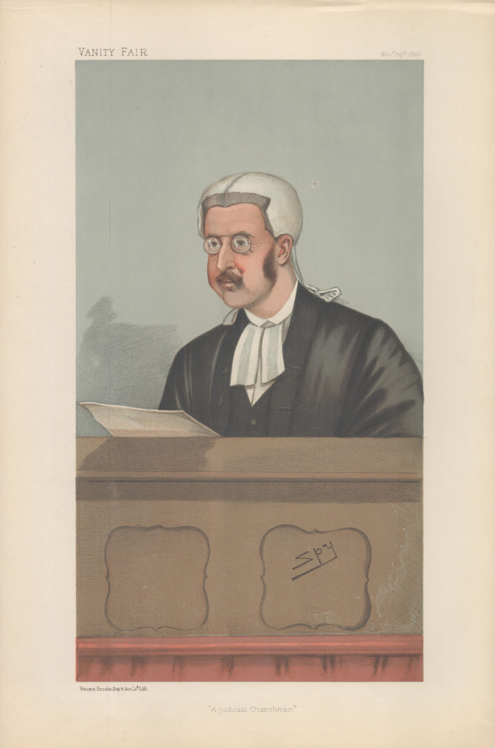 Lot 488: Vanity Fair print. Titled A judicial Churchman. Subject...