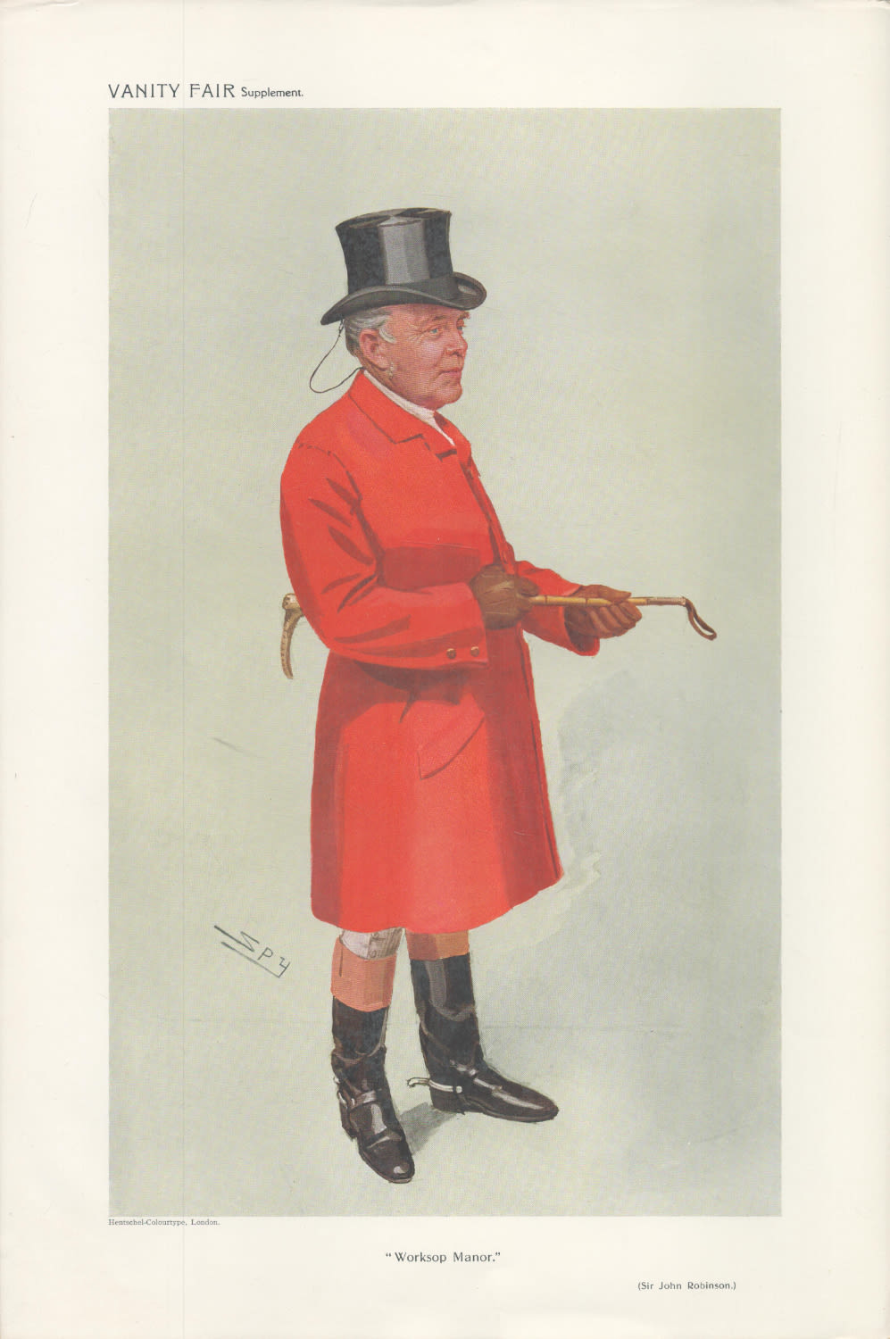 Lot 489: Vanity Fair print. Titled Worksop Manor. Subject Sir...