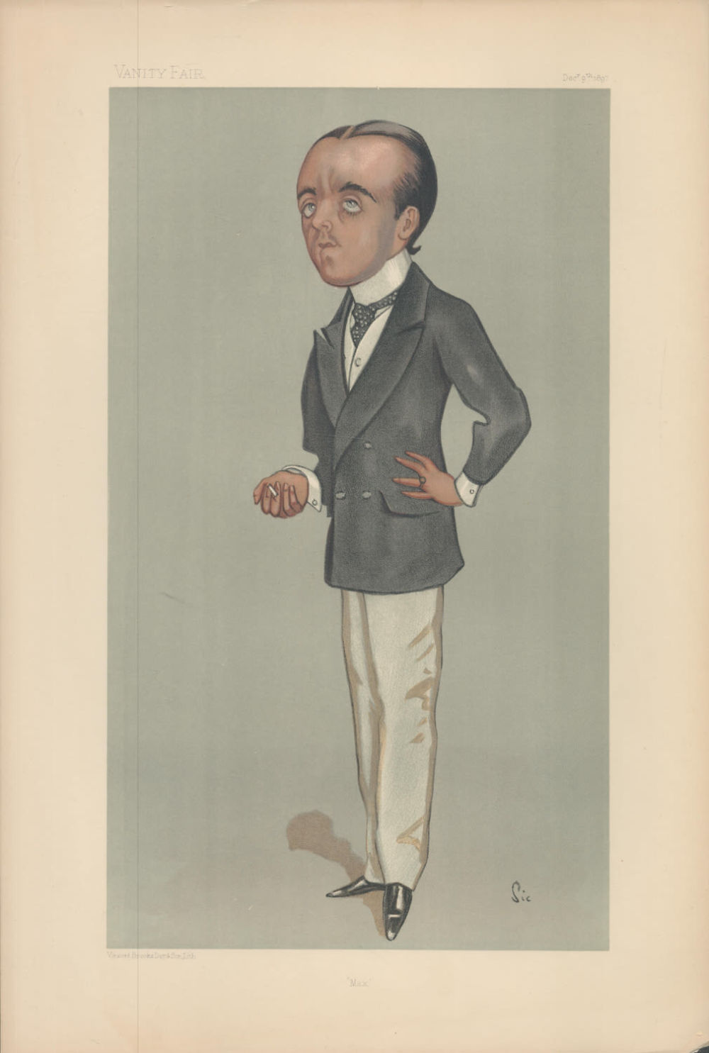 Lot 498: Vanity Fair print. Titled Max. Subject Max Beerbohm....