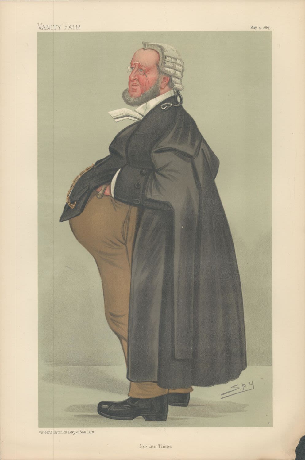 Lot 501: Vanity Fair print. Titled For the times. Subject...