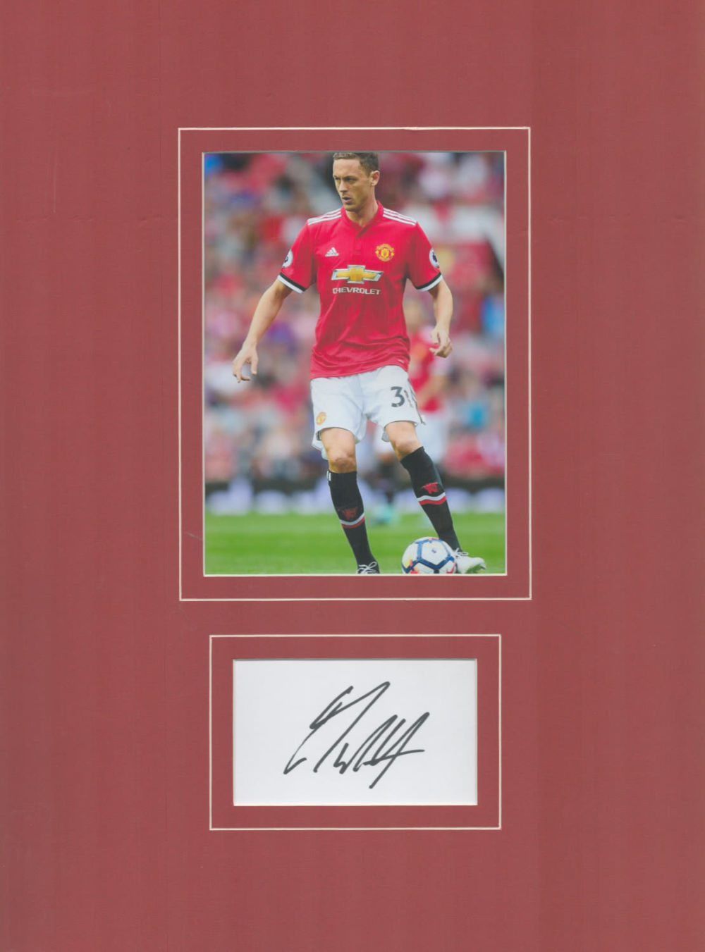 Lot 620: Nemanja Matic Signed Card With 12x16 Mounted Manchester...