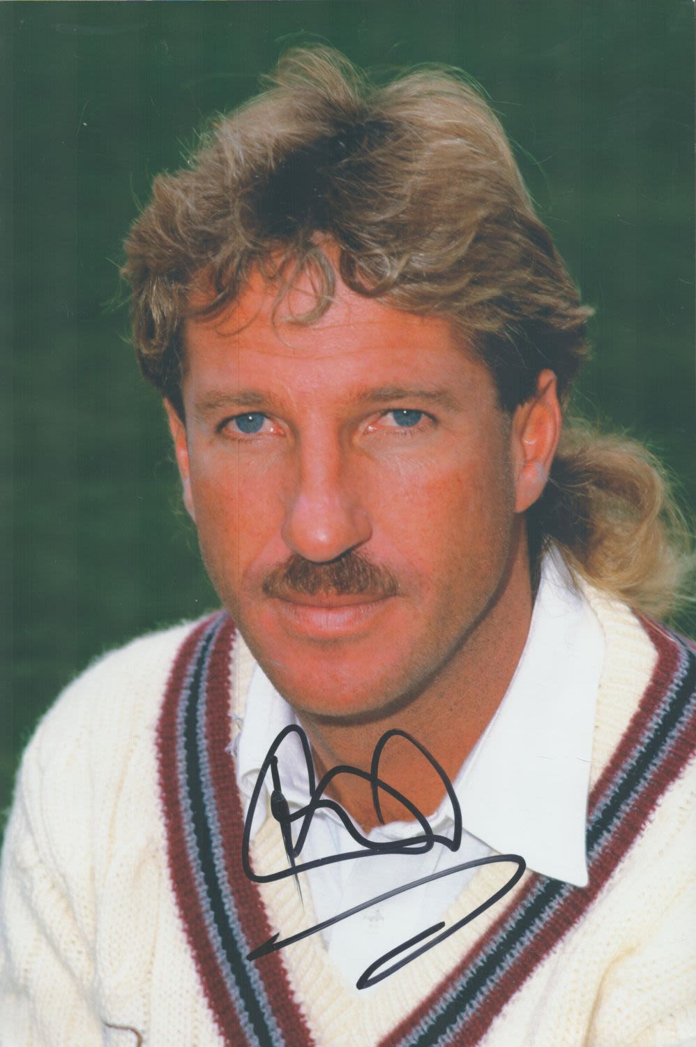 Lot 631: Ian Botham Signed Cricket 8x12 Photo. Good condition....