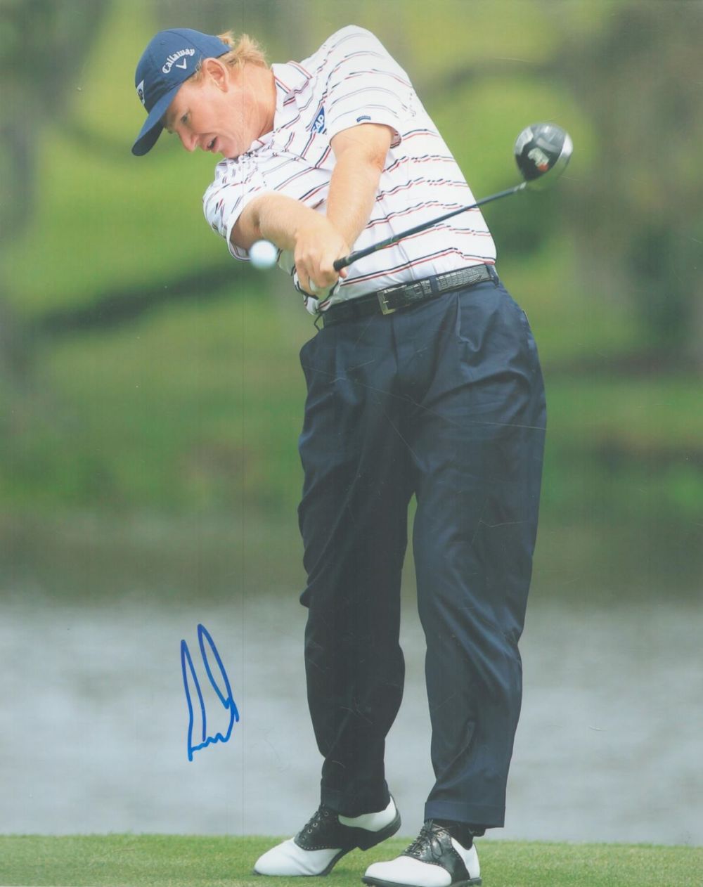 Lot 636: Ernie Els Signed Golf 8x10 Photo. Good condition....