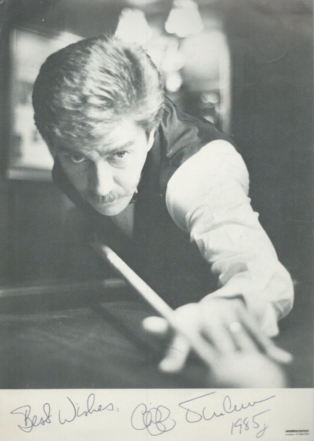 Lot 647: Cliff Thorburn Signed Snooker Photo. Good condition. All...