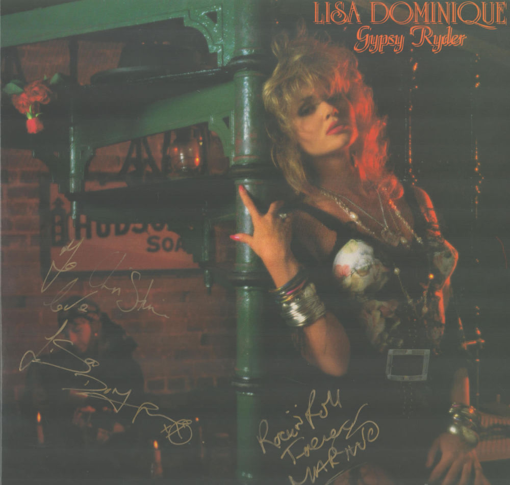 Lot 660: Lisa Dominique signed Gypsy Ryder album sleeve includes...