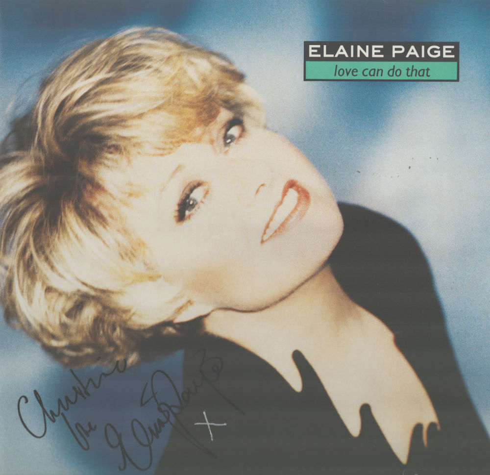 Lot 663: Elaine Paige signed Love Can Do that album...