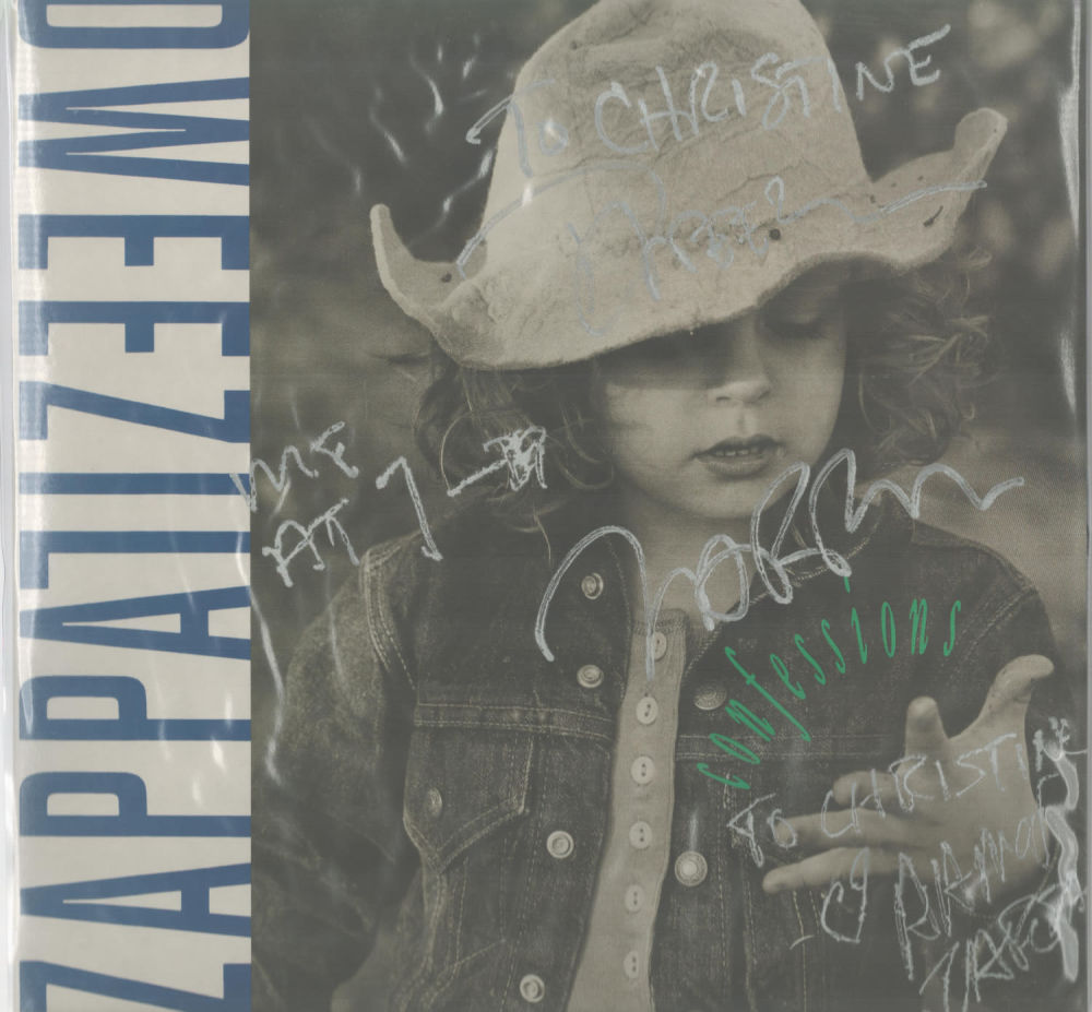 Lot 671: Dweezil Zappa multi signed Confessions album sleeve includes...
