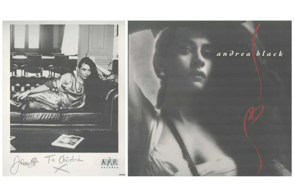 Lot 675: Andrea Black signed and dedicated LP. Dedicated to...