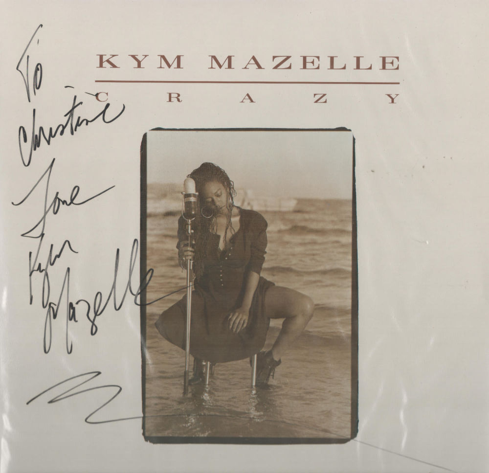 Lot 687: Kym Mazelle Crazy signed and dedicated LP. Dedicated...