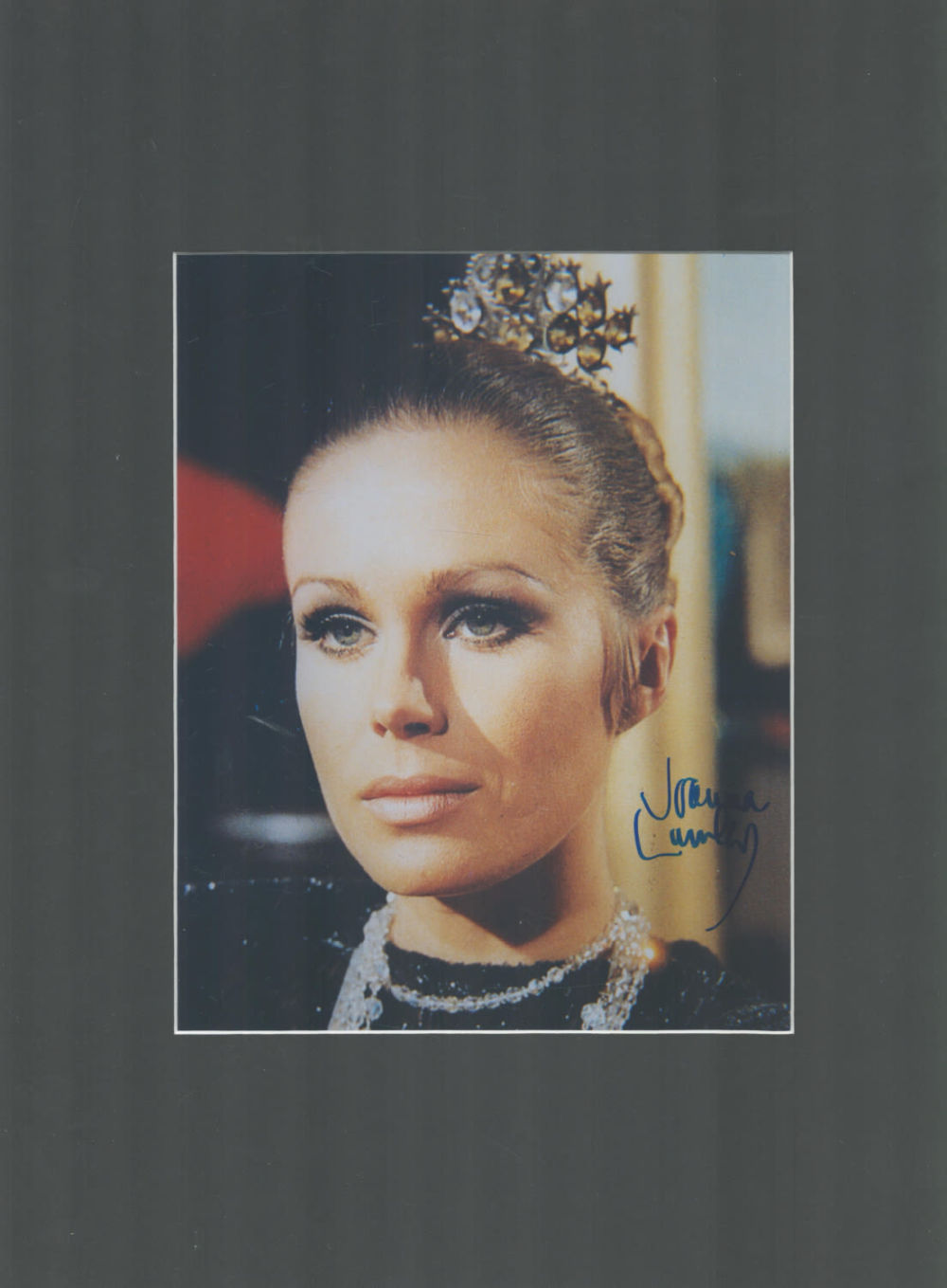 Lot 691: Joanna Lumley signed 16x12 inch overall mounted colour...