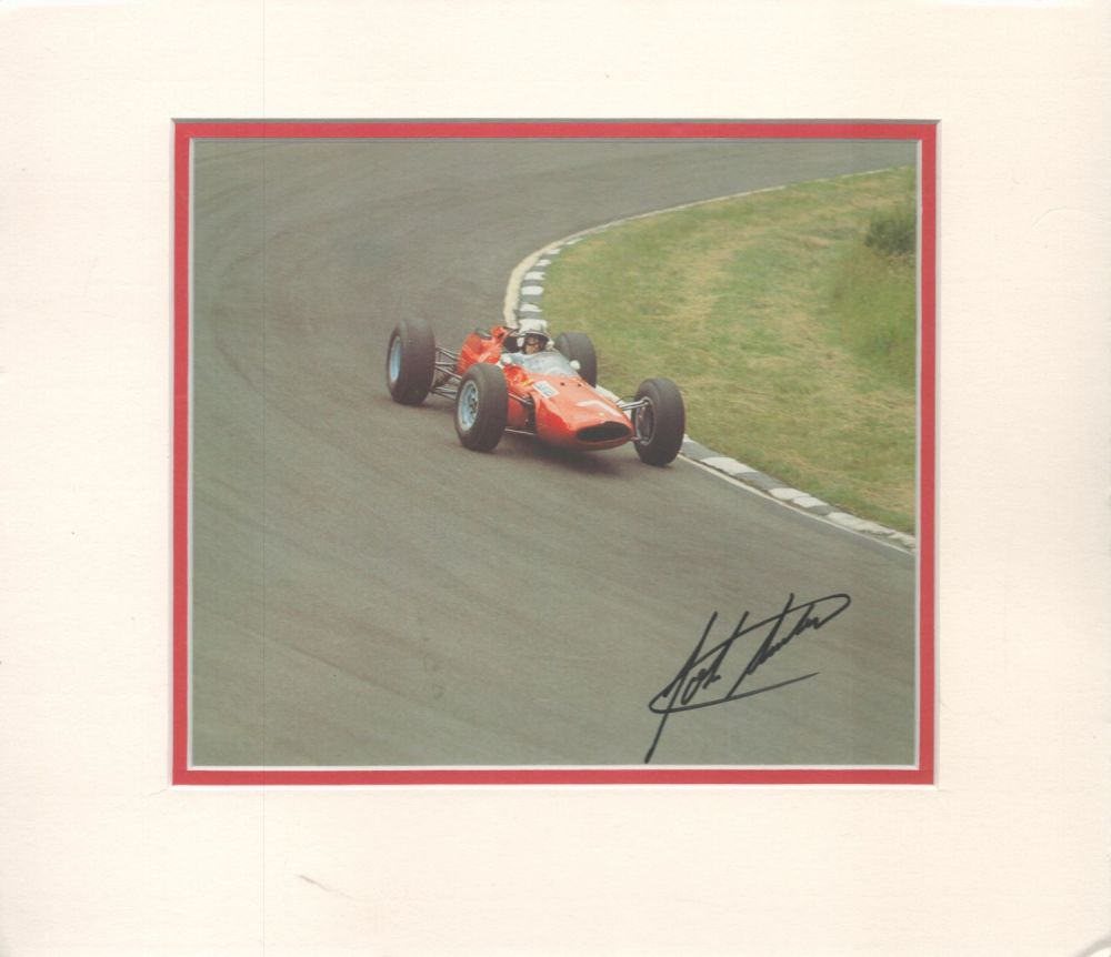 Lot 700: John Surtees signed 12x10 inch overall mounted colour...