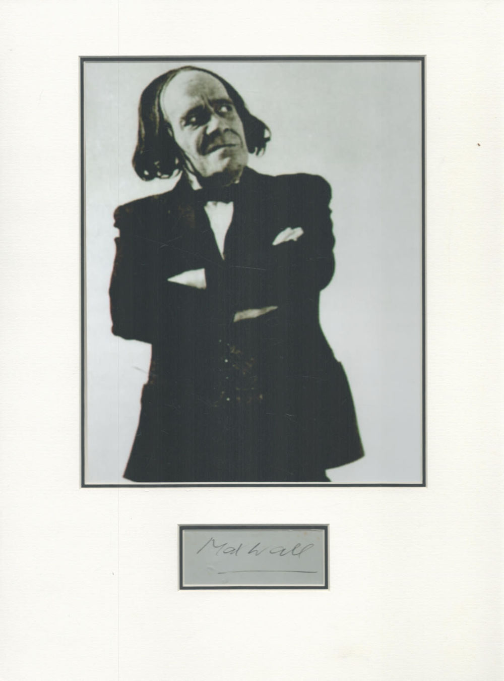 Lot 712: Max Wall 16x12 inch overall mounted signature piece...