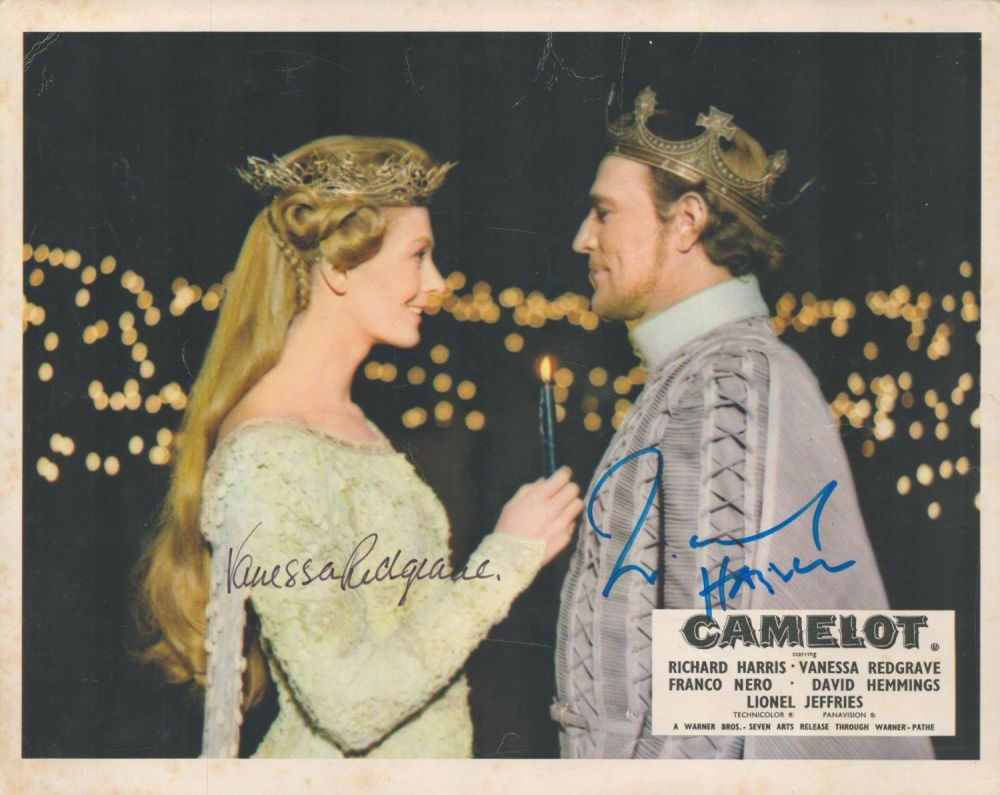 Lot 740: Vanessa Redgrave and Richard Harris signed 10x8 inch...