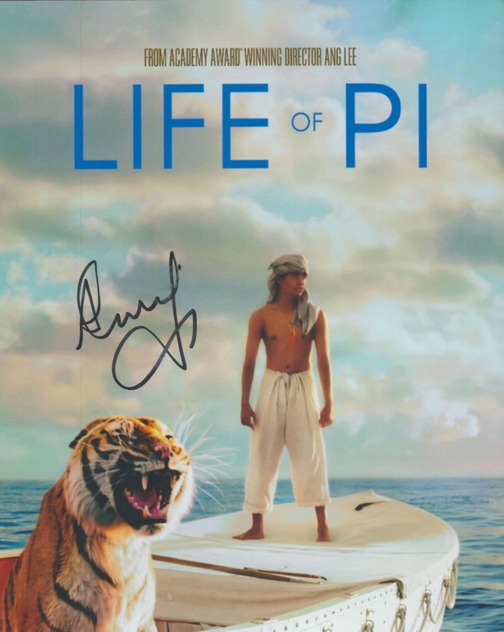 Lot 743: Suraj Sharma signed 10x8 inch Life of Pi...
