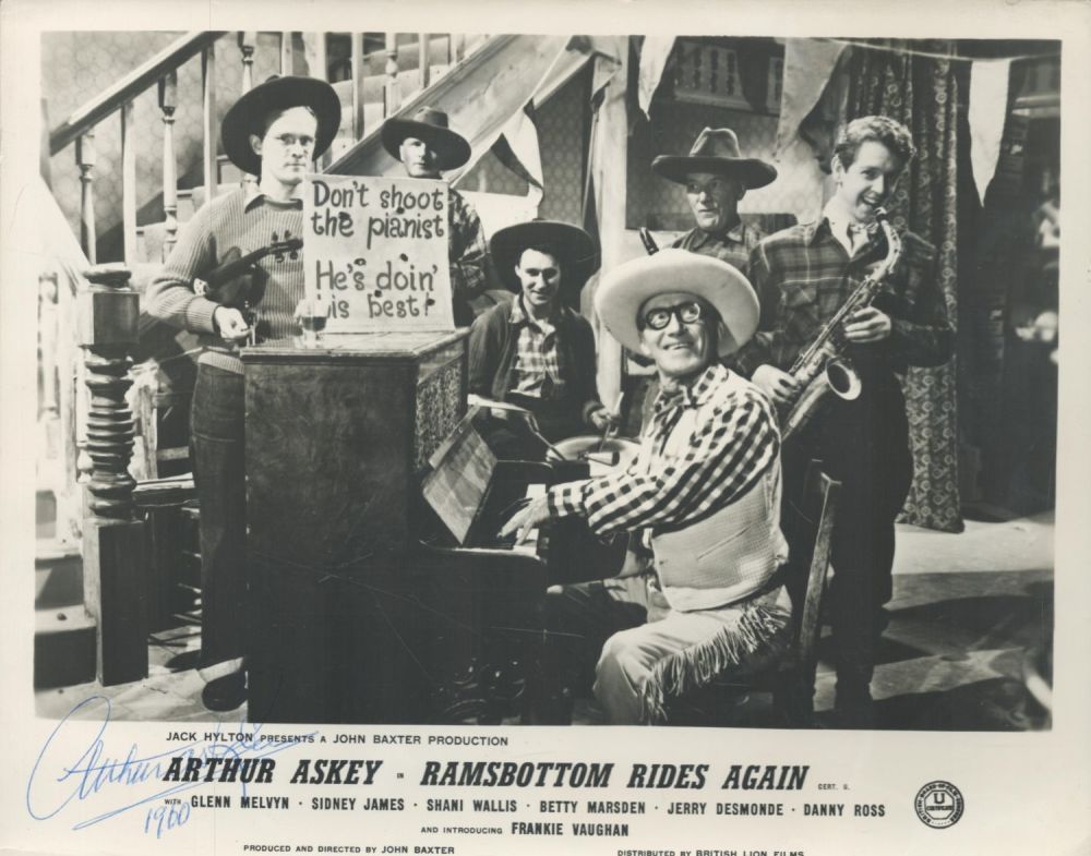 Lot 746: Arthur Askey signed Ramsbottom Rides Again 10x8 inch...