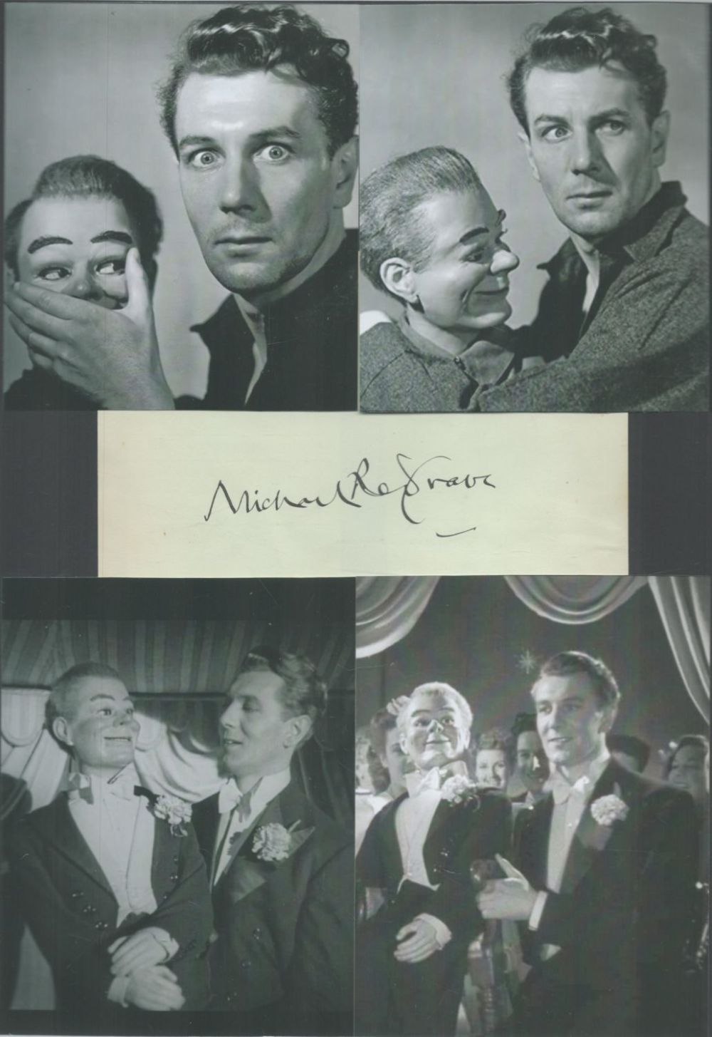 Lot 748: Michael Redgrave 12x8 inch signature piece includes signed...