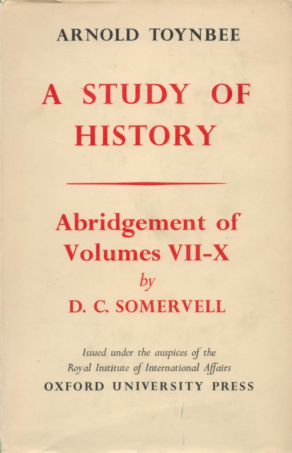 Lot 138: A Study of History by Arnold J Toynbee...
