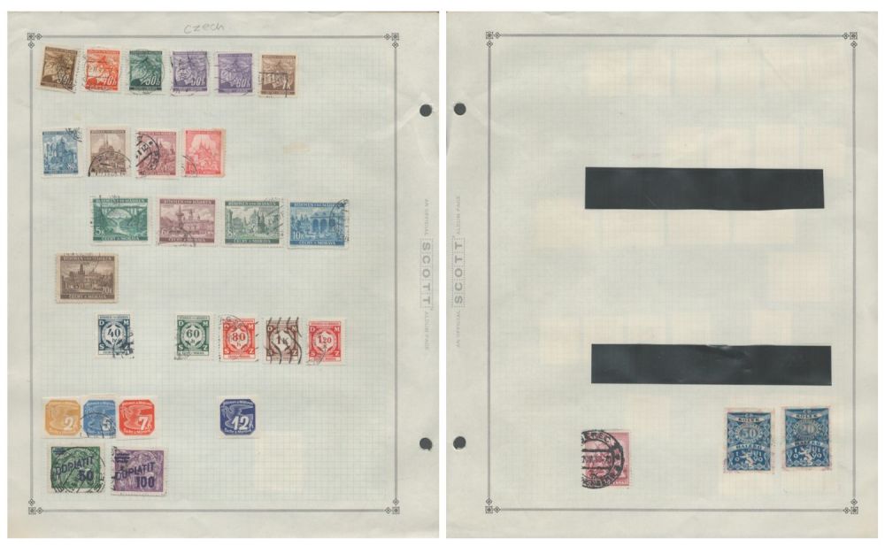 Lot 70: Used stamps on a Sheet 1 Page only...