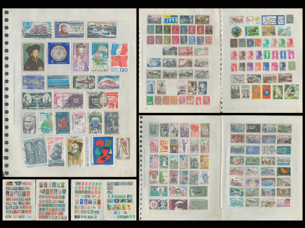 Lot 76: Various Stamps Collection Country France 9 Sheets. Approx....