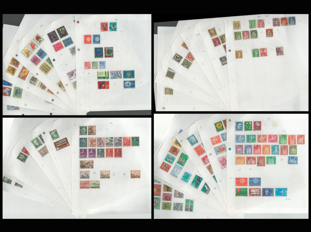 Lot 188: Variety of used Postage Stamps Collection 45 Sheets...