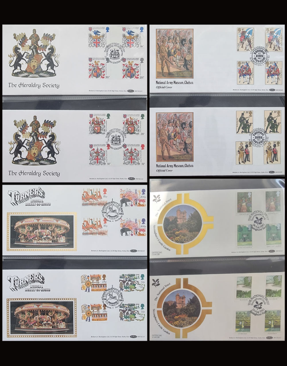 Lot 268: Blue Benham Album collection 31 FDC 5 x...