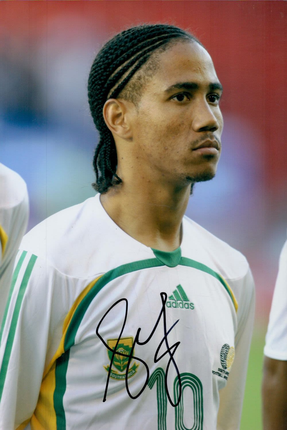 Lot 243: Steven Pienaar signed South Africa 12x8 inches colour...
