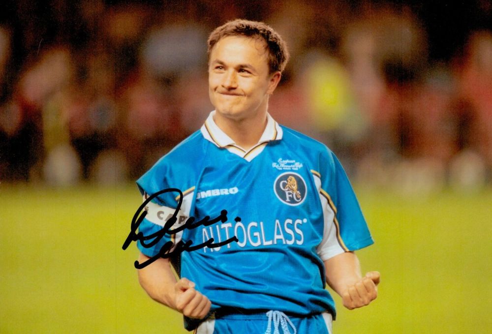 Lot 245: Dennis Wise signed Chelsea 12x8 inches colour photo....