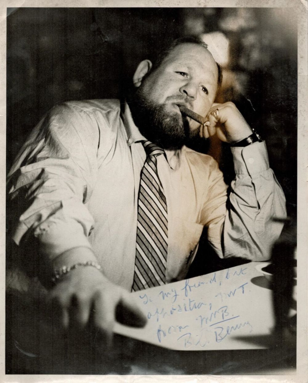 Lot 289: Bill Benny signed, 10x8inch black and white photo....
