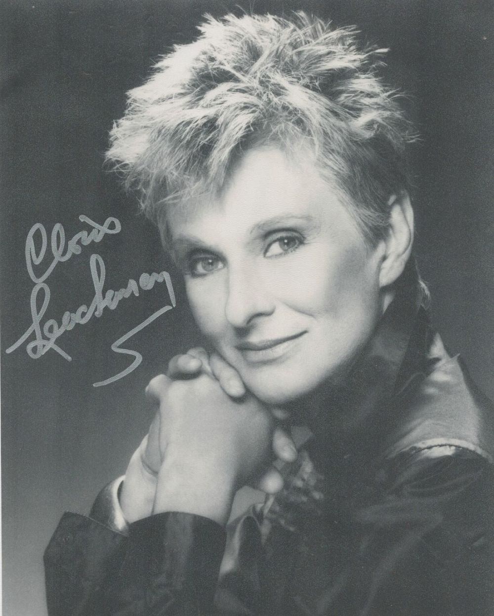 Lot 301: Cloris Leachman signed 10x8inch black and white photo....
