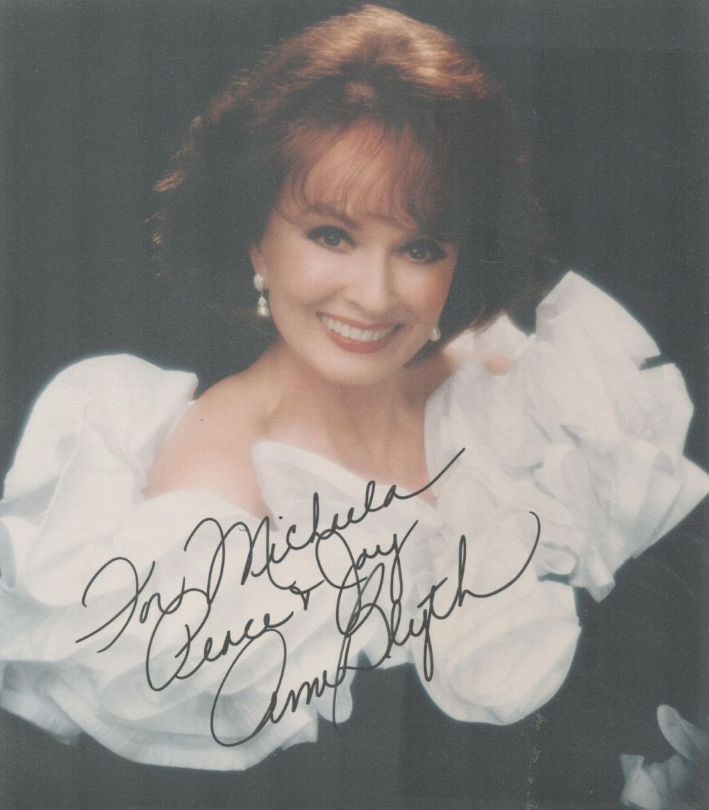 Lot 302: Ann Blyth signed 10x8inch colour photo. Dedicated. American...