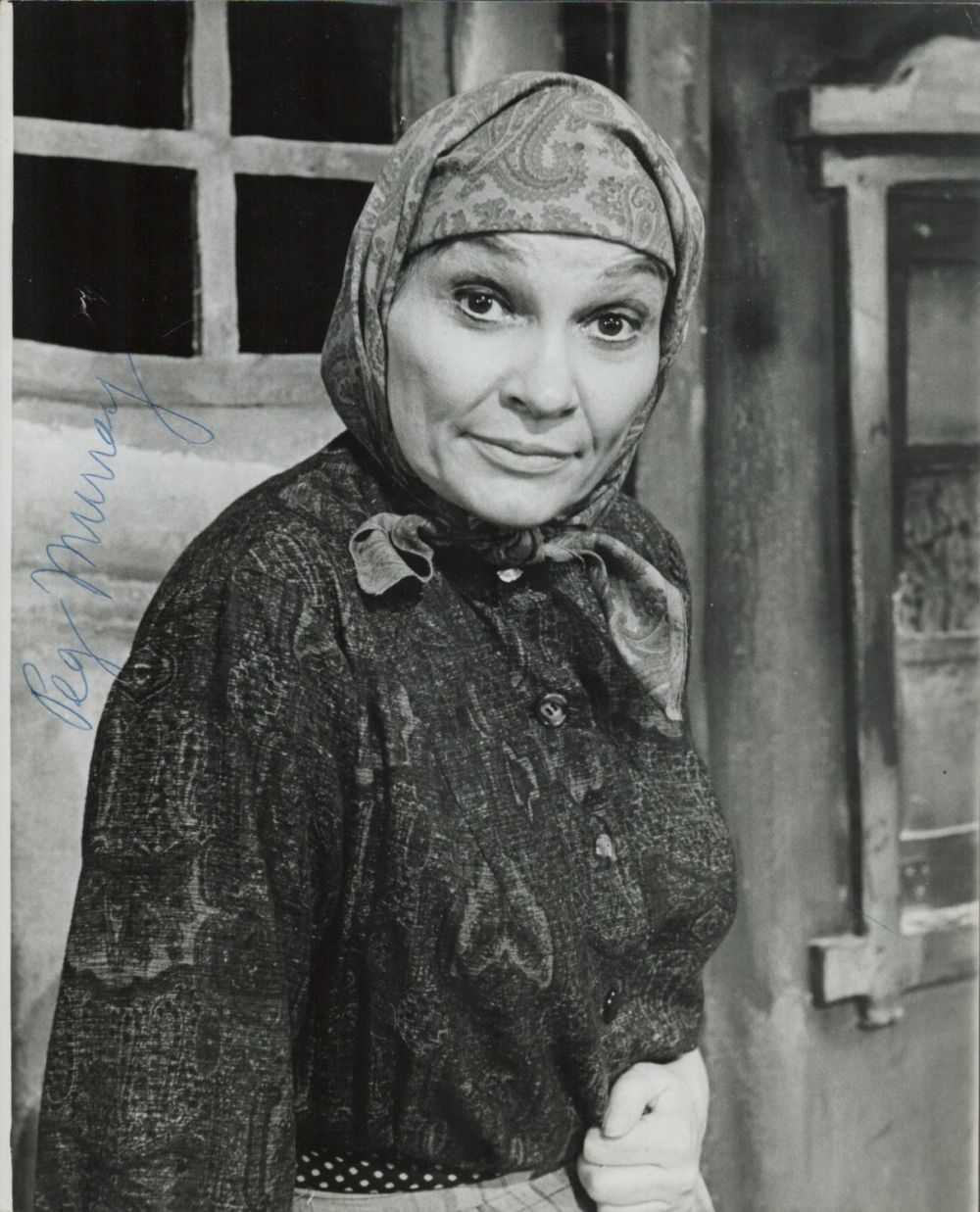 Lot 337: Peg Murray Signed Black & White Colour Photo....