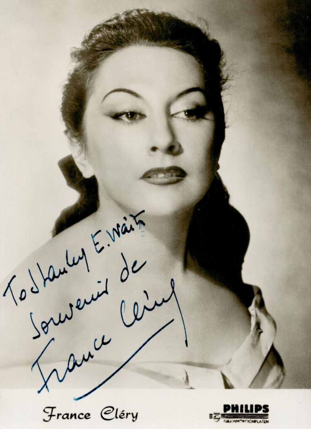 Lot 359: TV Film France Clery Signed 6x4 Black and...