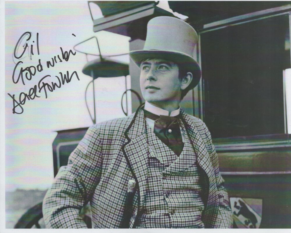 Lot 387: Derek Fowlds signed 10x8 black and white photo....