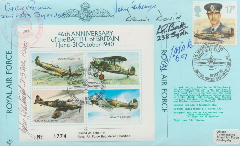 Lot 401: WW2 P/O Dennis David, Sgt Cyclops Brown, Flt...