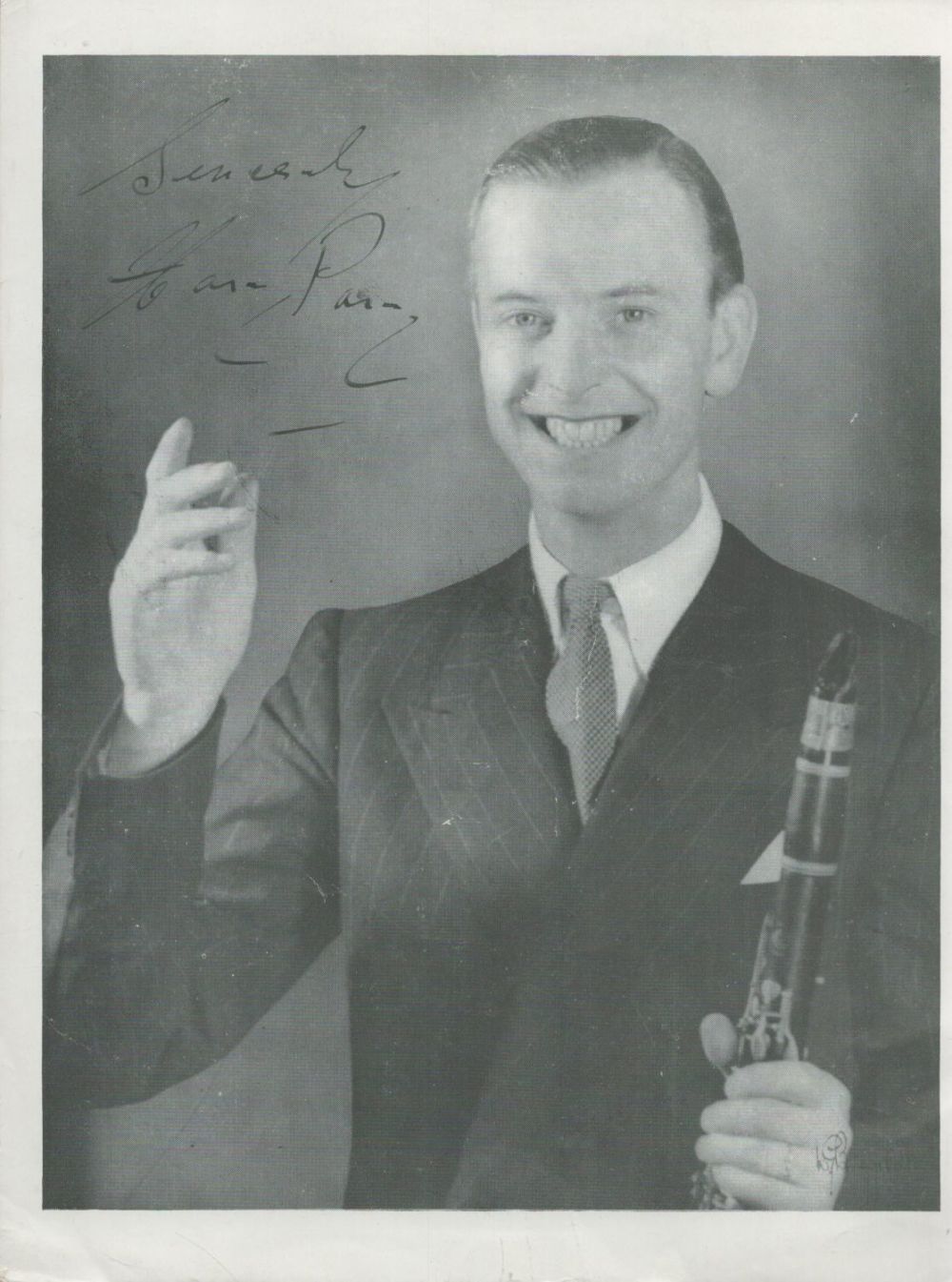 Lot 421: Opera Soloist Aaro Parn Signed 9x7 inch Black...